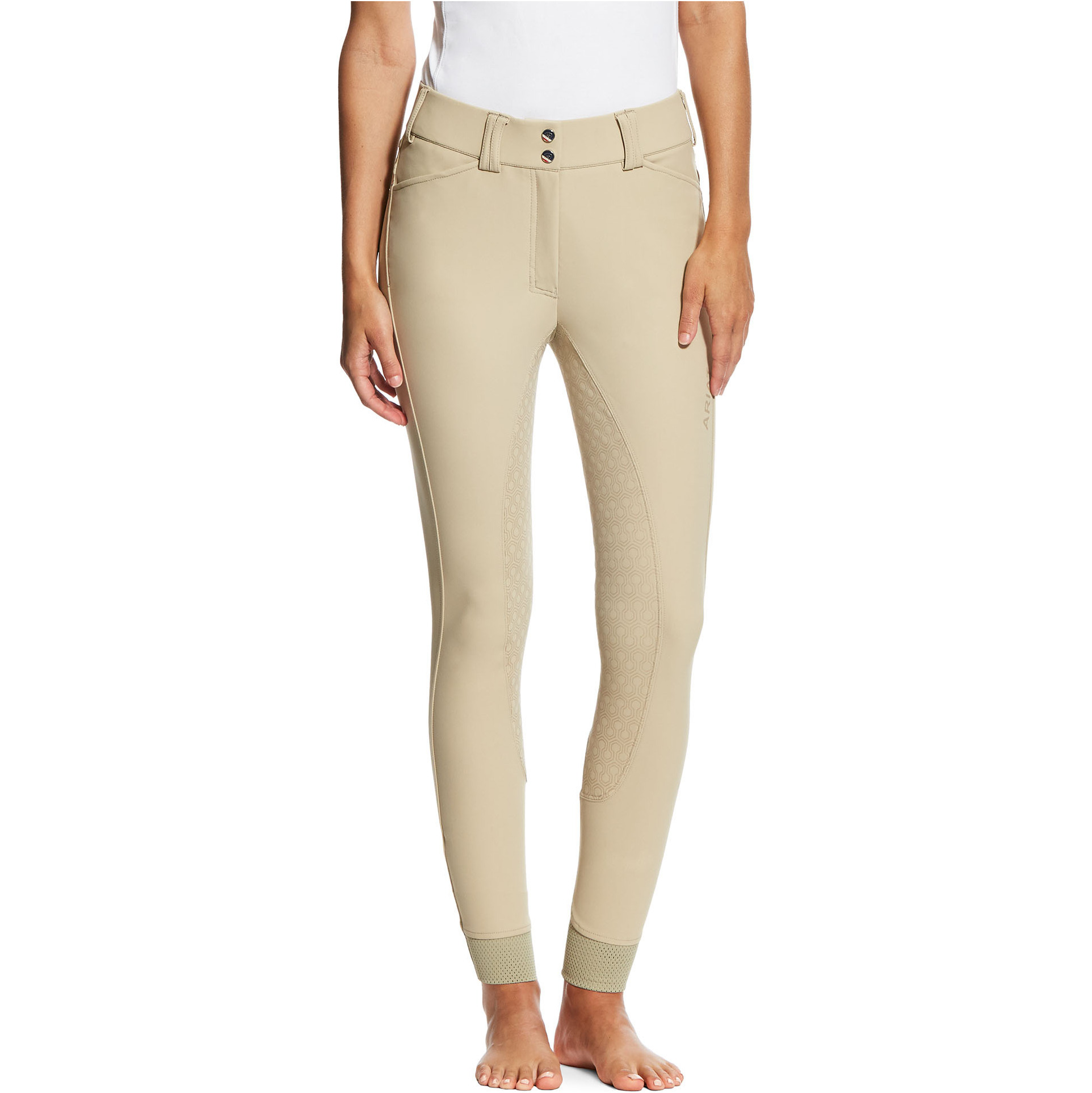 Ariat Damen Tri Factor Grip Vollsitz-Reithose Tan